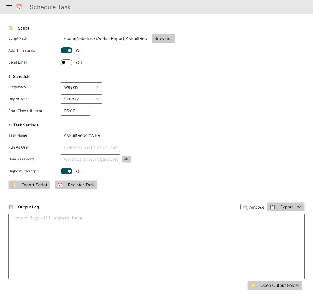 AsBuiltReport.Veeam.VBR GUI